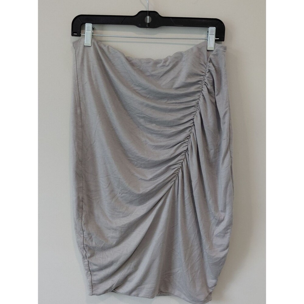 James Perse Light Gray Ruched Pencil Skirt